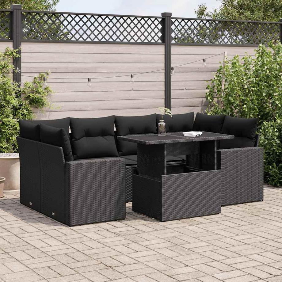 VidaXL Ensemble de canapés de jardin rotin synthétique  