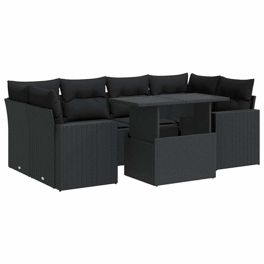 set di divani da giardino Polirattan