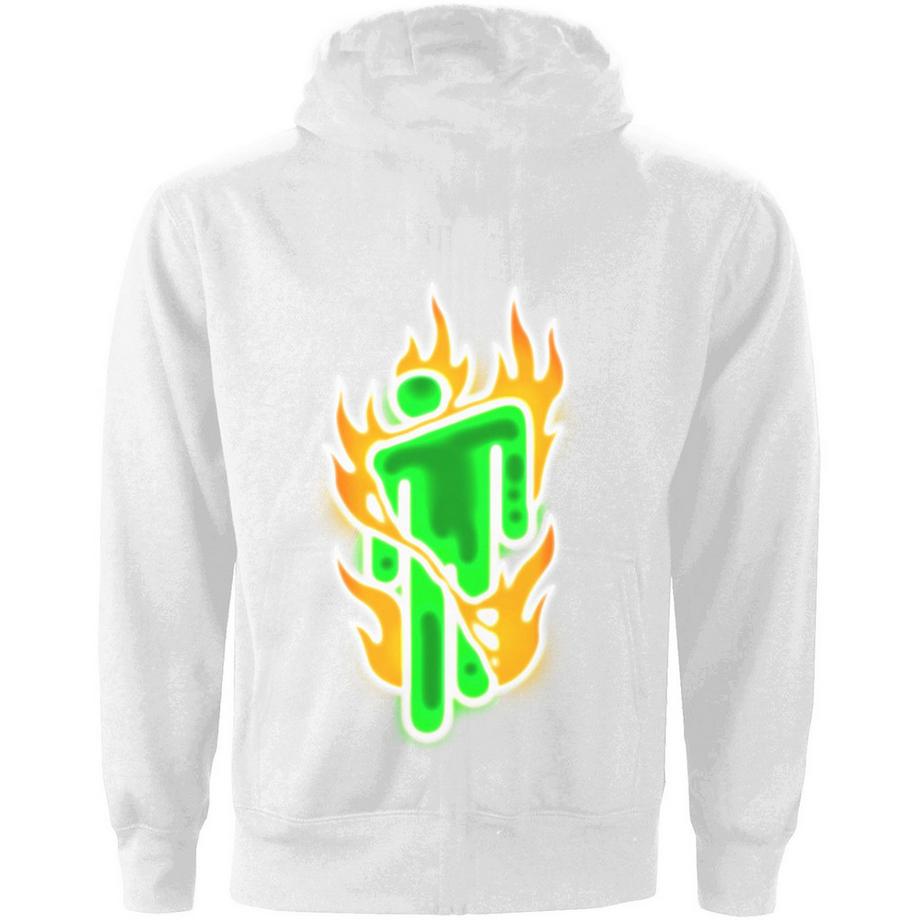 Billie Eilish Hoodie mit Logo und Flammendesign  