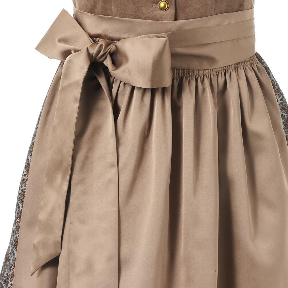 Tectake  Midi-Dirndl Sandra, traditionell geschnitten, figurnah, ärmellos, mit Schürze, verstellbare Träger 