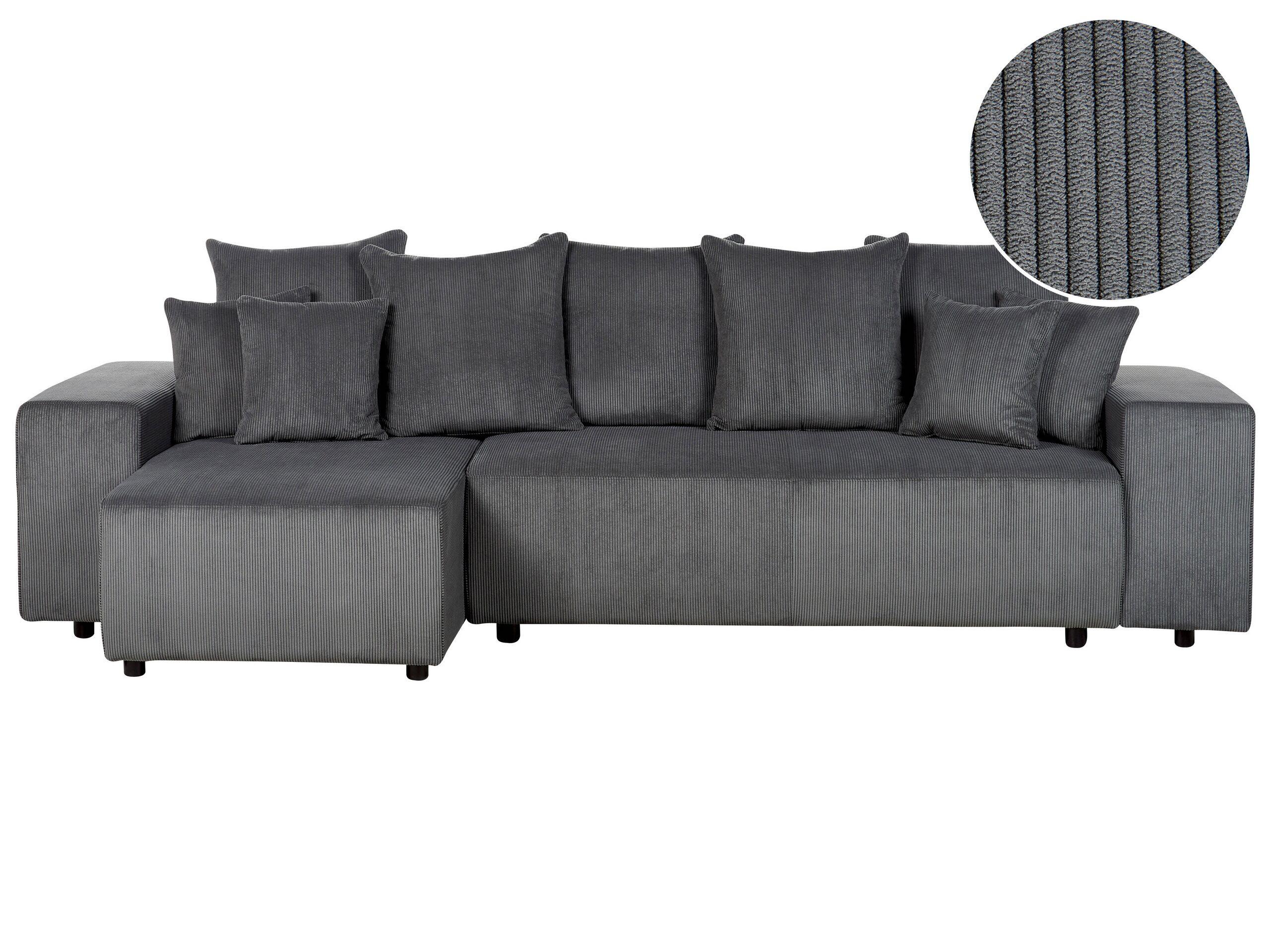 Beliani Ecksofa aus Cord Modern LUSPA  