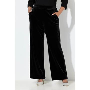 Pantalon de tailleur en velours, coupe évasée, ceinture confortable