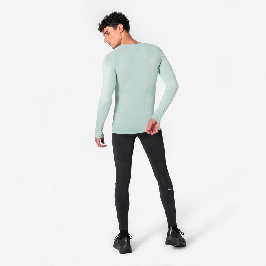 KIPRUN  Langarm-Shirt Slim  – Kiprun Run 500, nahtlos, Grün 