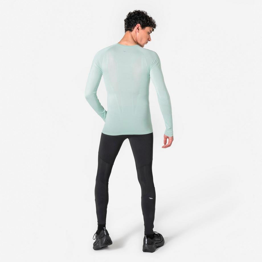 KIPRUN  Langarm-Shirt Slim  – Kiprun Run 500, nahtlos, Grün 