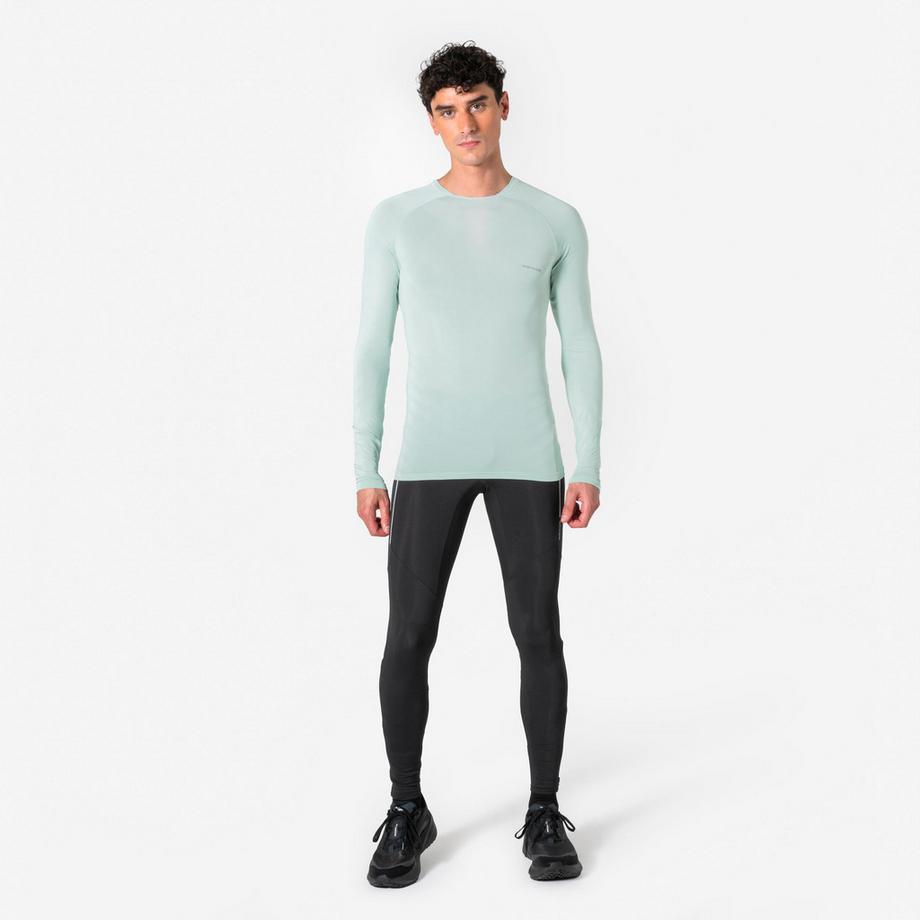 KIPRUN  Langarm-Shirt Slim  – Kiprun Run 500, nahtlos, Grün 