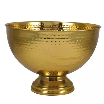 Grande coupe champagne magnum doree martelee