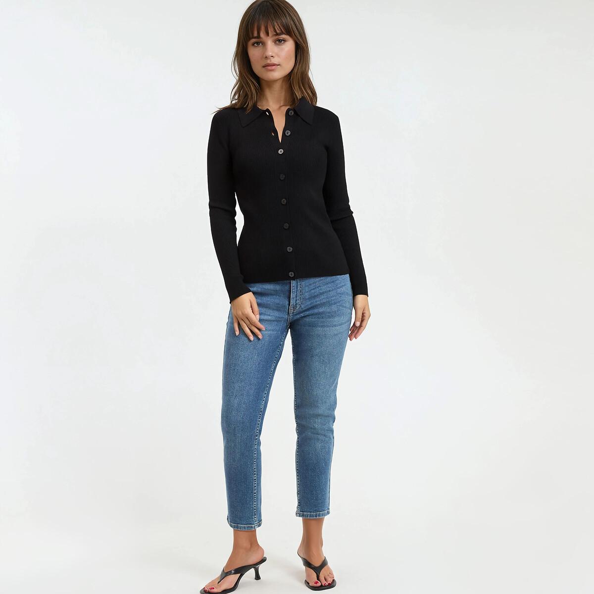 La Redoute Collections Cardigan en maille fine col boutonné  
