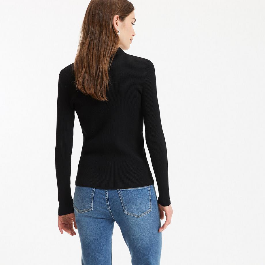 La Redoute Collections Cardigan in maglia fine con colletto e chiusura a bottoni  