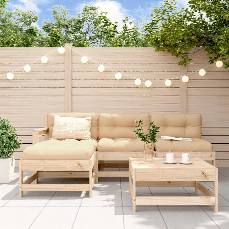 VidaXL set mobili da giardino Legno di pino  