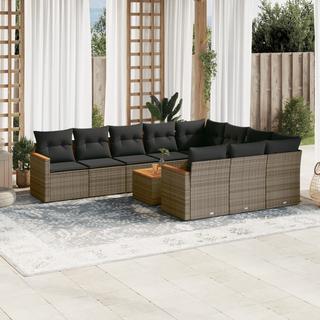 VidaXL set divano da giardino Polirattan  