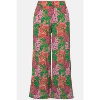 Studio Untold Pantalon Palazzo Coupe Loose Imprimé Patchwork Ourlet Fendu  