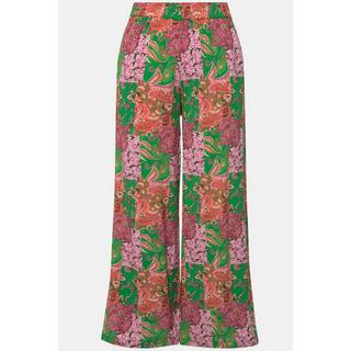 Studio Untold Pantalon Palazzo Coupe Loose Imprimé Patchwork Ourlet Fendu  