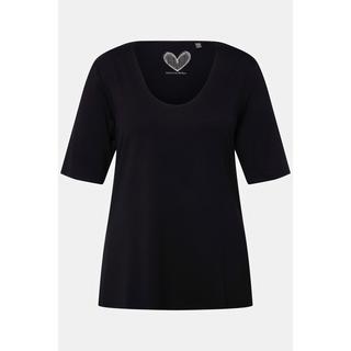 Ulla Popken  Maglia, comodo tessuto elasticizzato, crêpe di viscosa, selection 