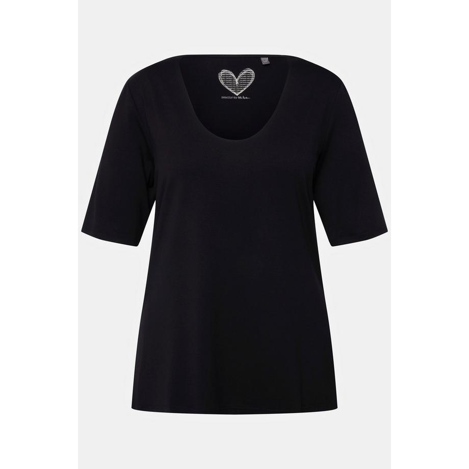 Ulla Popken Maglia Crêpe di Viscosa Stretch Comfort  