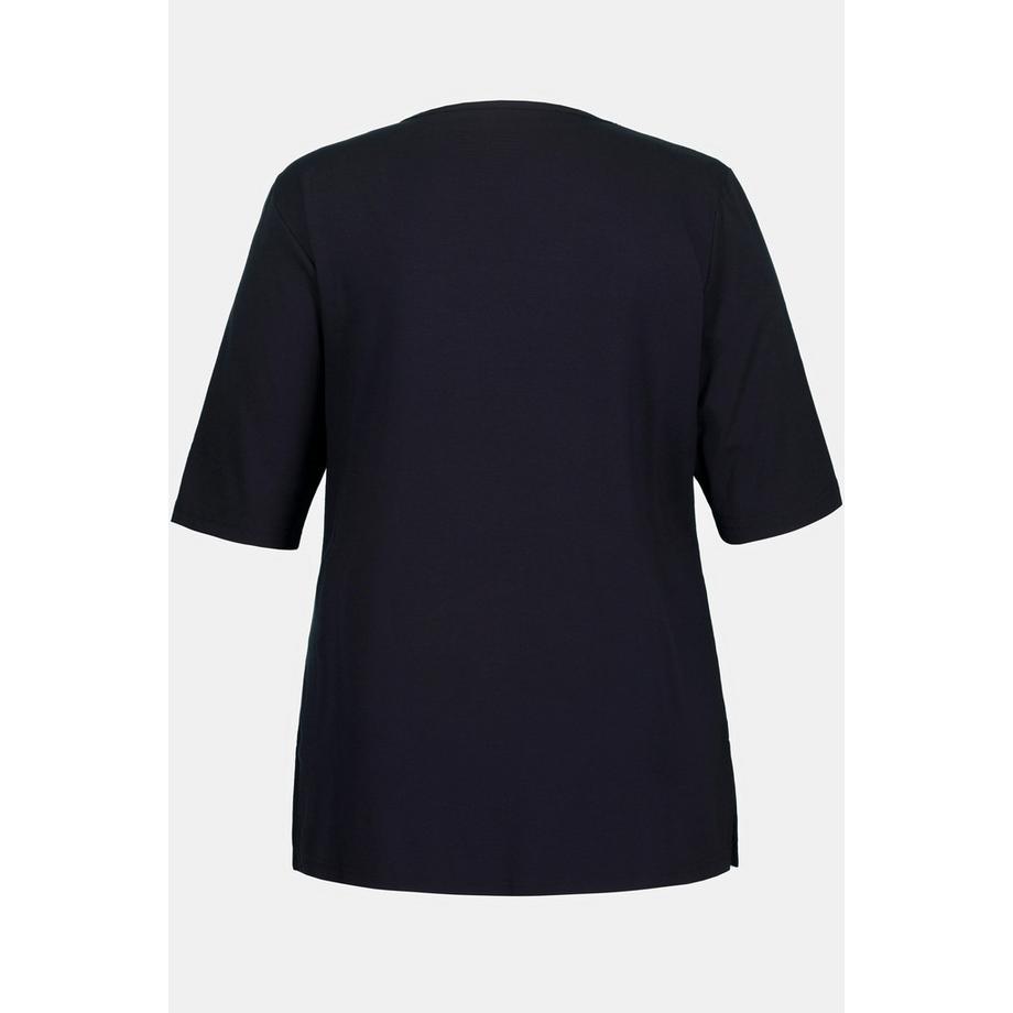 Ulla Popken Maglia Crêpe di Viscosa Stretch Comfort  