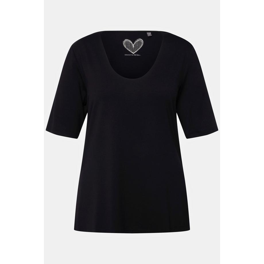 Ulla Popken Maglia Crêpe di Viscosa Stretch Comfort  