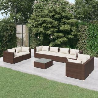 VidaXL set divani da giardino Polirattan  