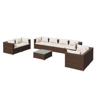 VidaXL Garten-lounge-set poly-rattan  