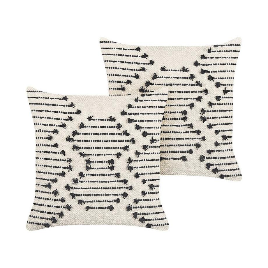 Lot de 2 coussins en Coton Boho MYRTUS