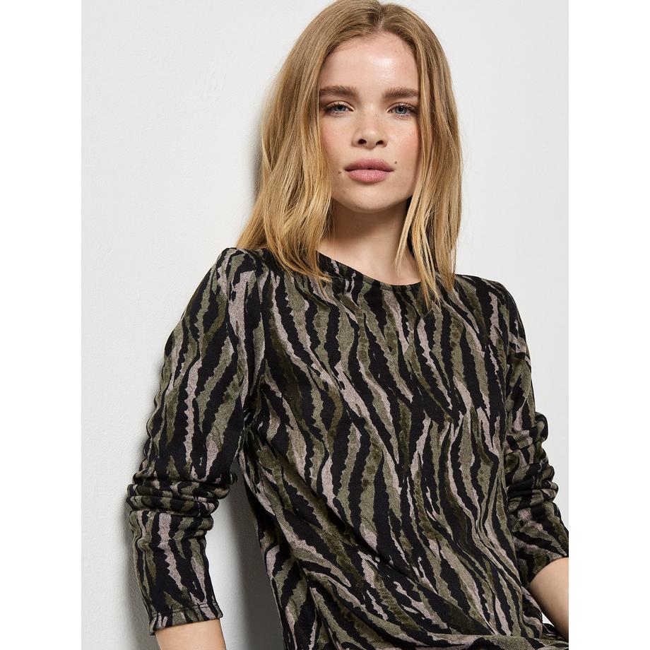 APRICOT Abito mini in maglia con stampa zebra  