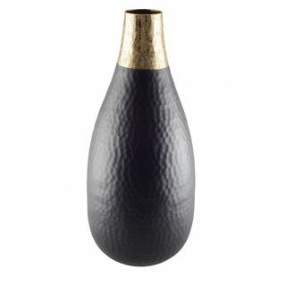 Aulica Schwarzer une goldener vase 15x36cm  