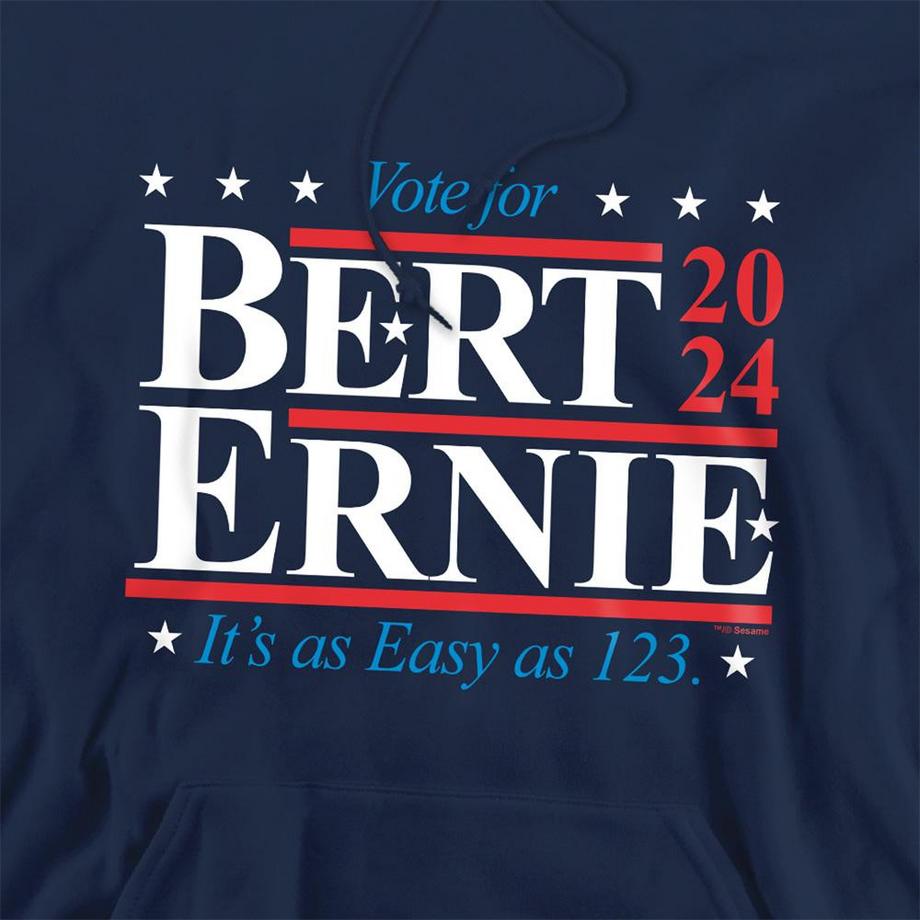 Sesame Street Sweat À Capuche Bert Ernie For President Vote  