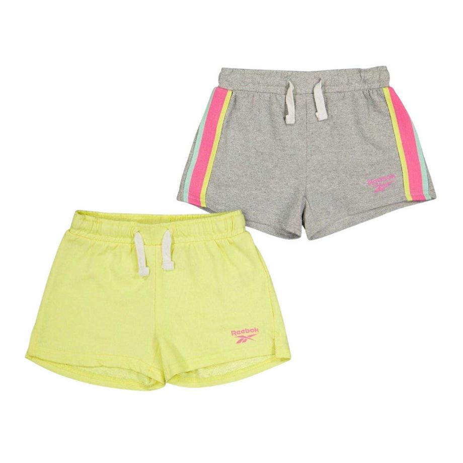 Pantaloncini Striscia Laterale Misto Cotone Misura Ragazze (Confezione da due)