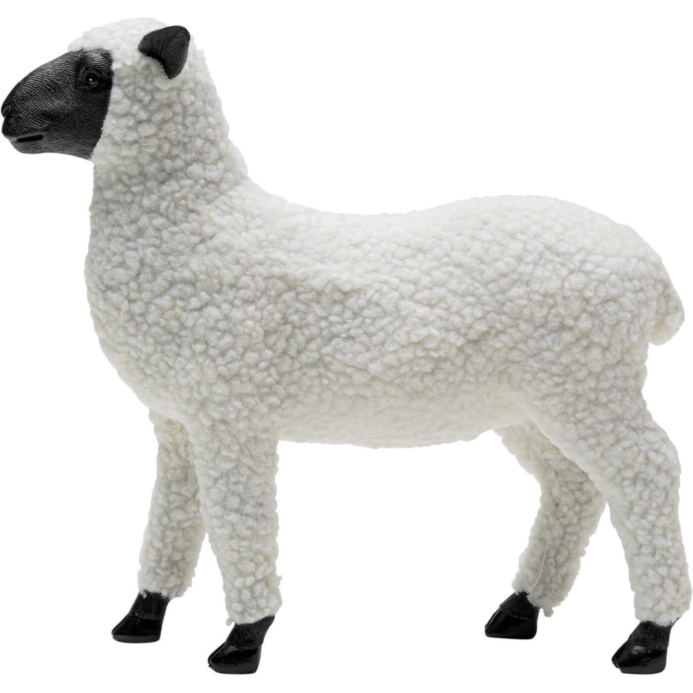 KARE Design Figurine décorative Happy Sheep Wool blanc  