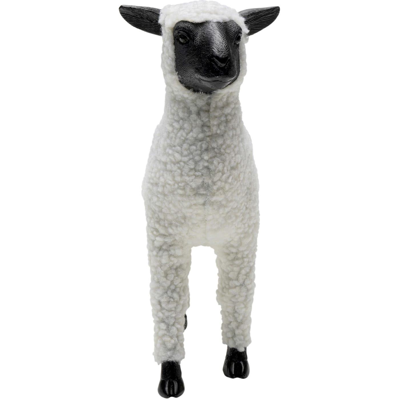 KARE Design Figurine décorative Happy Sheep Wool blanc  