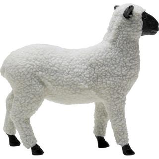KARE Design Figura decorativa Happy Sheep Wool bianca  