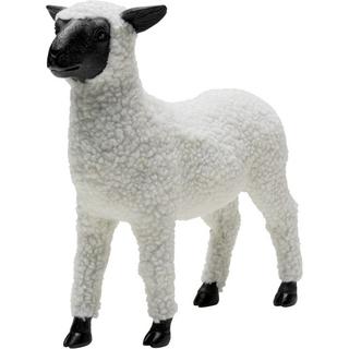 KARE Design Figura decorativa Happy Sheep Wool bianca  