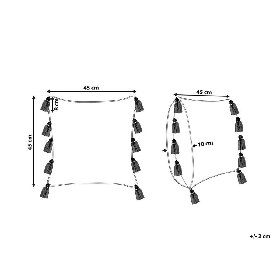 Beliani Dekokissen aus Baumwolle  BOUVARDIA  
