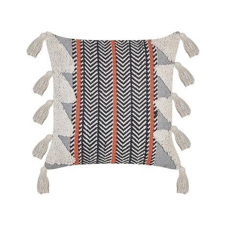 Beliani Coussin en Coton Boho BOUVARDIA  