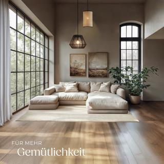 Tectake Kurzflorteppich Soft Zone verschiedene Größen und Farben flauschige Oberfläche  