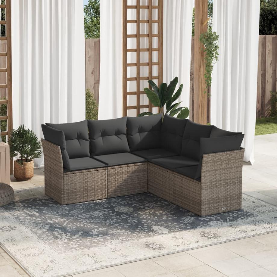 VidaXL Ensemble de canapés de jardin rotin synthétique  