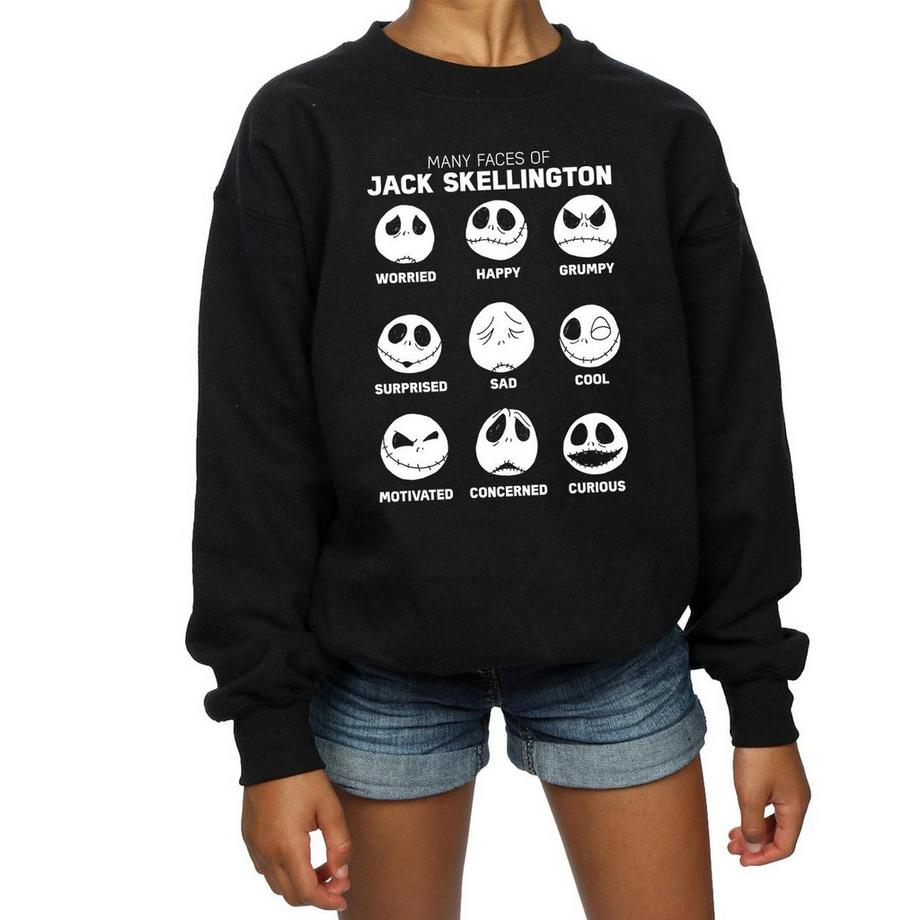 Disney  Nightmare Before Christmas The Many Faces Of Jack Sweatshirt 