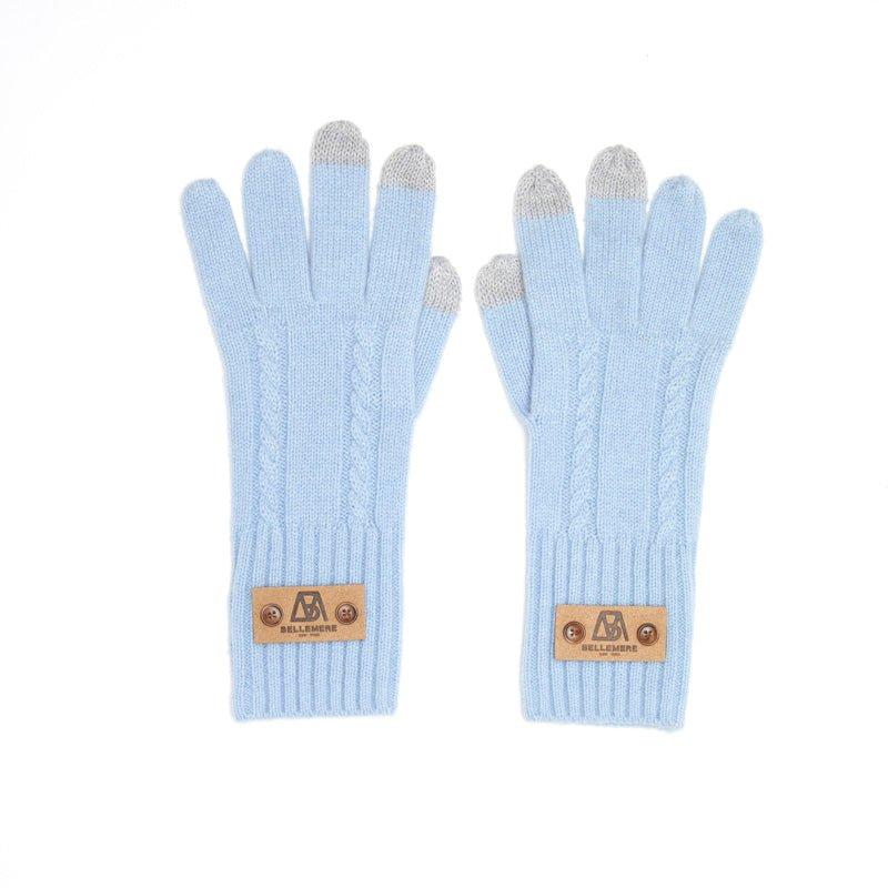 Bellemere New York  Gants en cachemire à écran tactile en tricot torsadé 