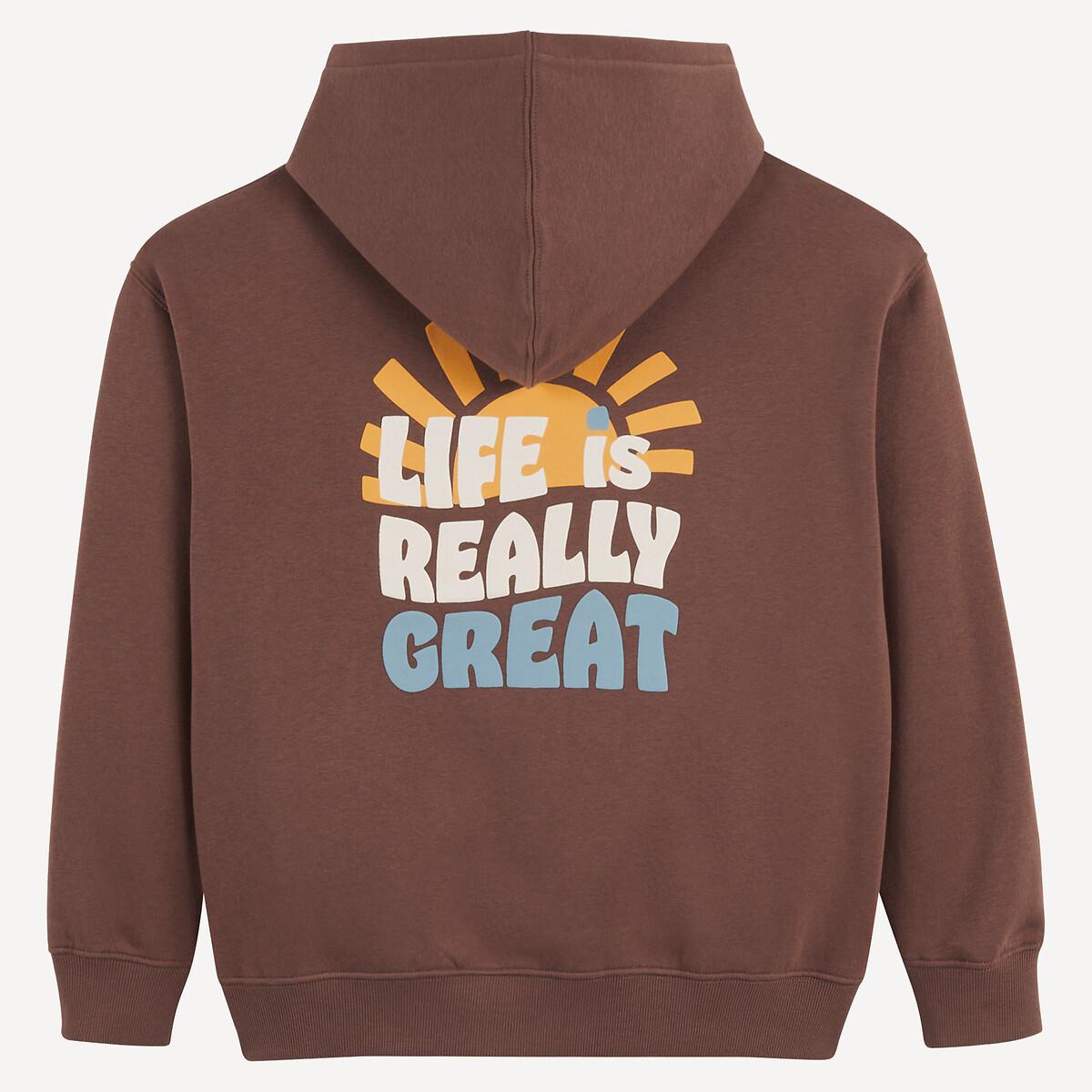 La Redoute Collections  Bedrucktes Oversize-Sweatshirt mit Kapuze 