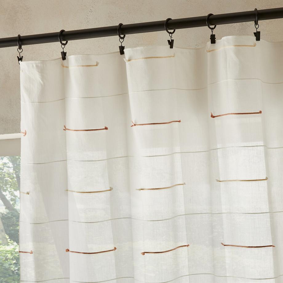 AM.PM  Voilage rayé voile de coton biologique 