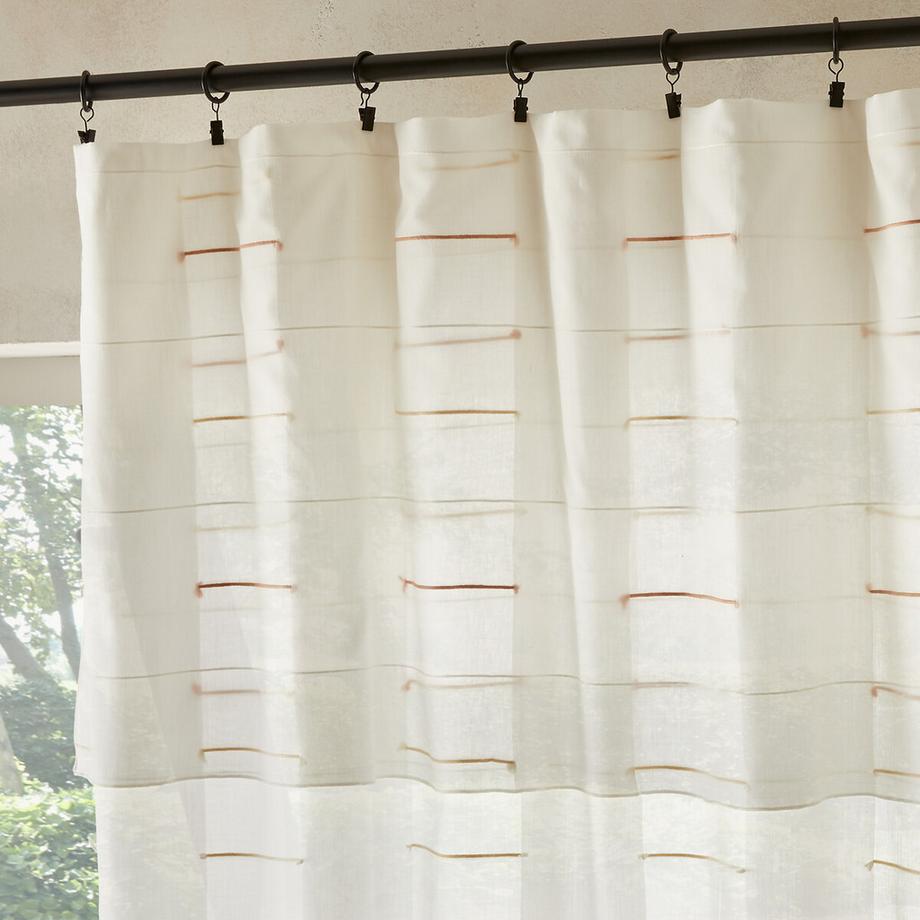 AM.PM  Voilage rayé voile de coton biologique 