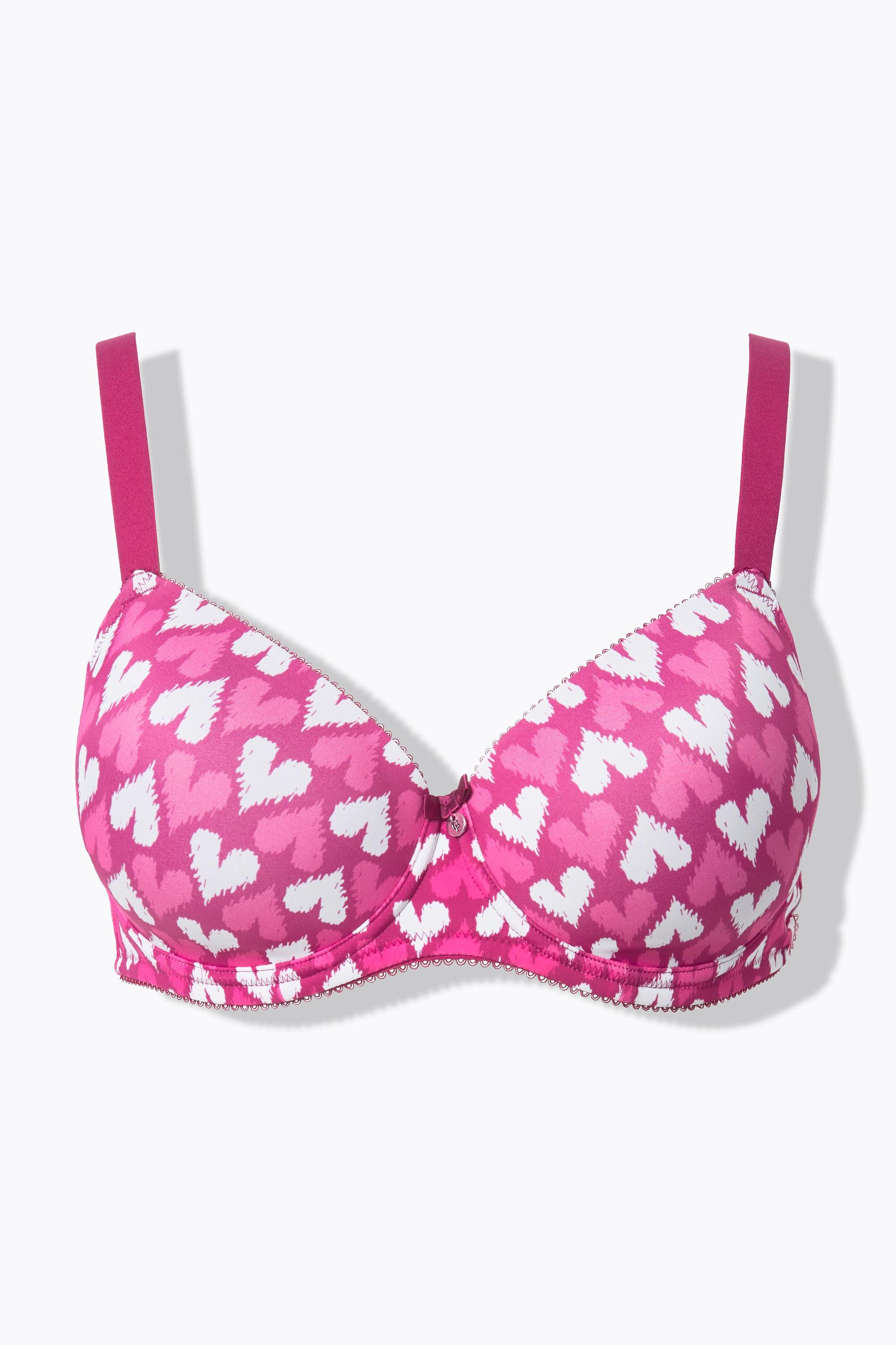 Ulla Popken Reggiseno con Ferretto Cuori Coppe Morbide  