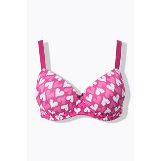 Ulla Popken Reggiseno con Ferretto Cuori Coppe Morbide  