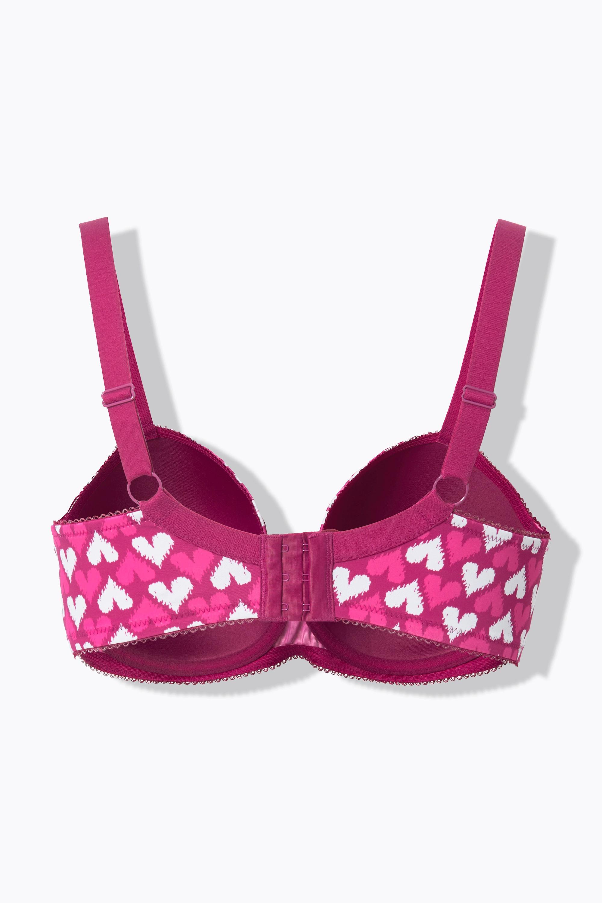 Ulla Popken Reggiseno con Ferretto Cuori Coppe Morbide  