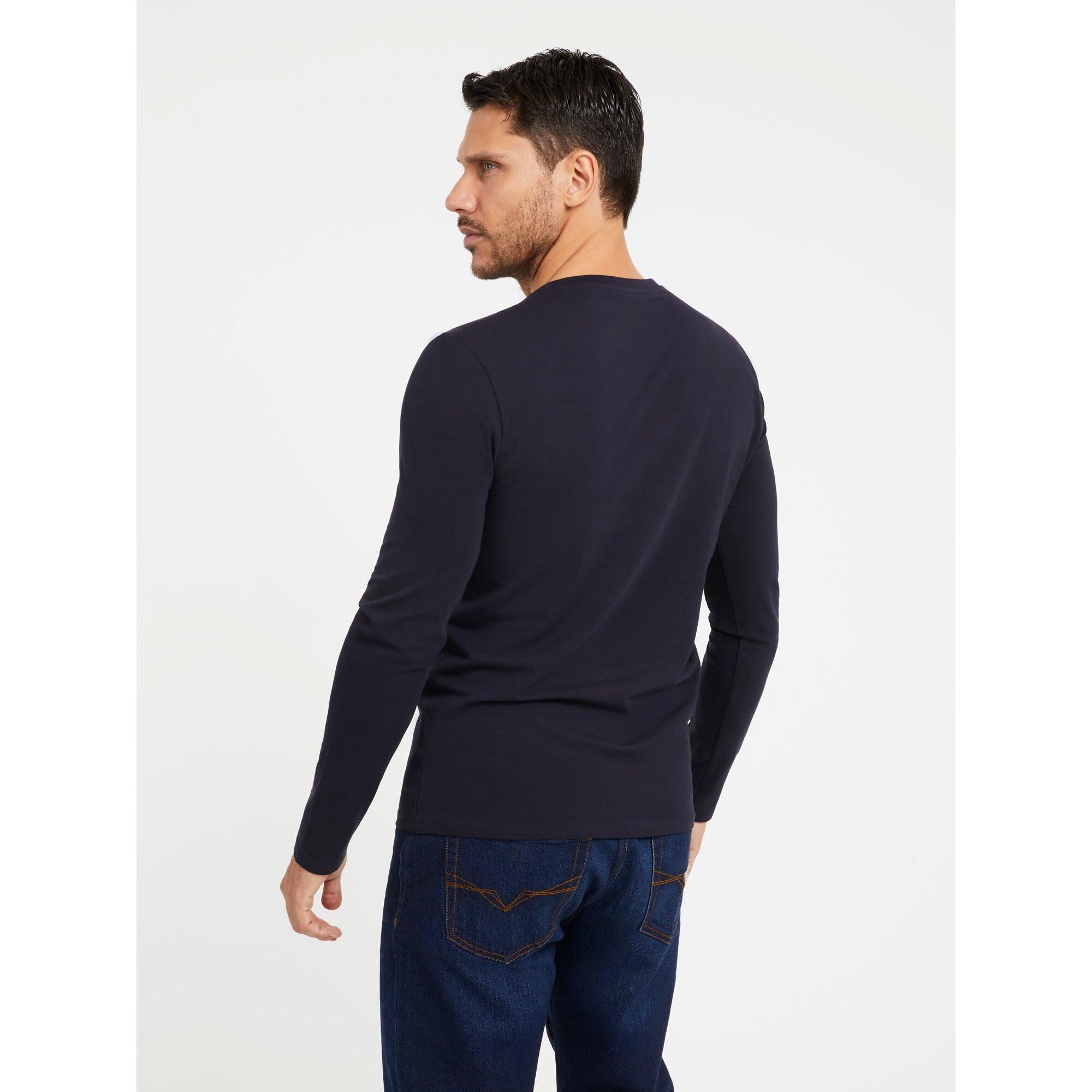 GUESS Core Langarm V-Ausschnitt T-Shirt  