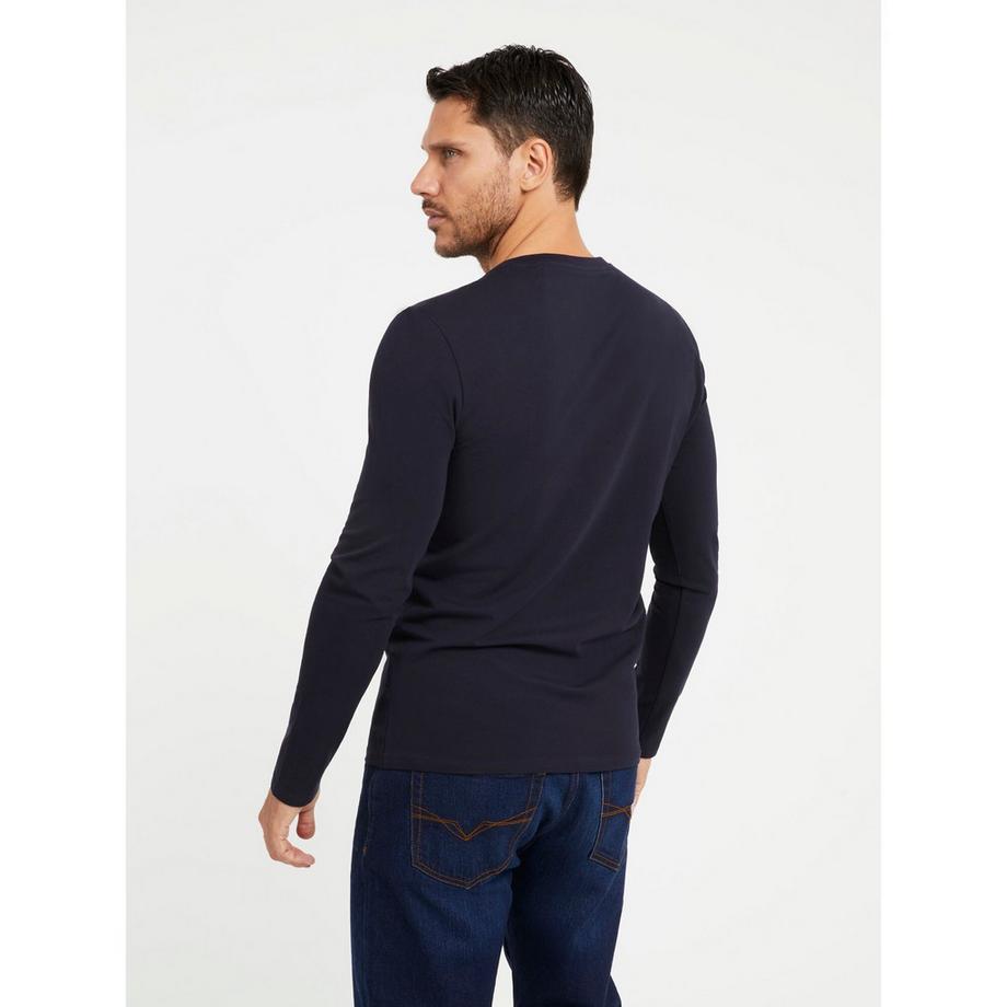 GUESS Core Langarm V-Ausschnitt T-Shirt  