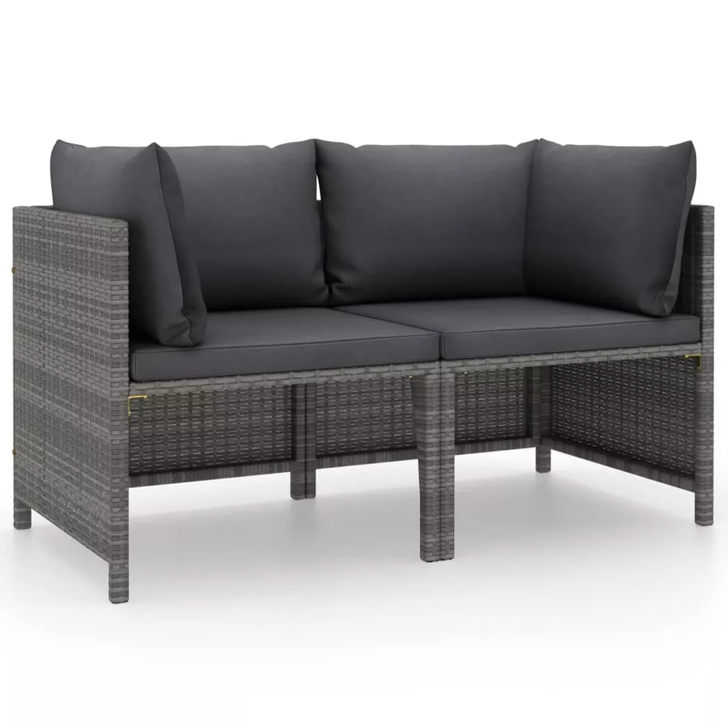 VidaXL - Gartensofa poly-rattan, One Size, Grau