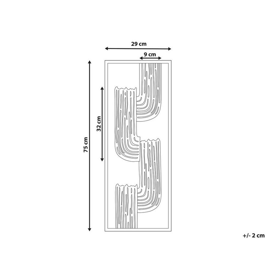 Beliani Decorazione da parete en Ferro Industriale THULIUM  