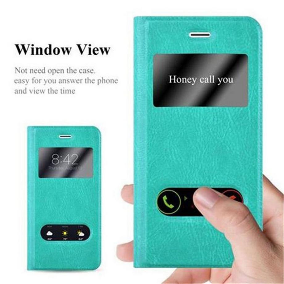 Cadorabo  Housse compatible avec Apple iPhone 7 PLUS / 7S PLUS / 8 PLUS - Coque de protection avec fermeture magnétique, fonction de support et 2 fenêtres de visualisation 