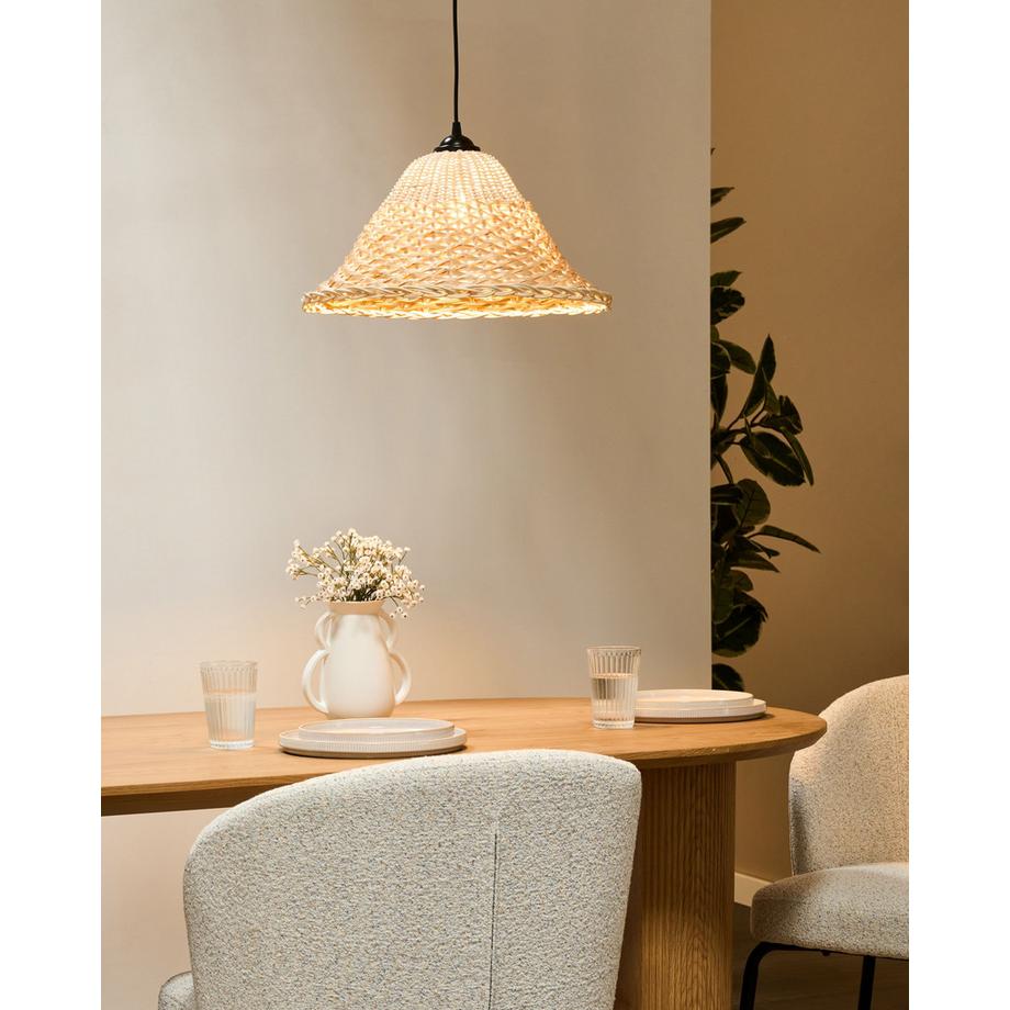 Beliani Lampe suspension en Bambou Scandinave GUAMANI  
