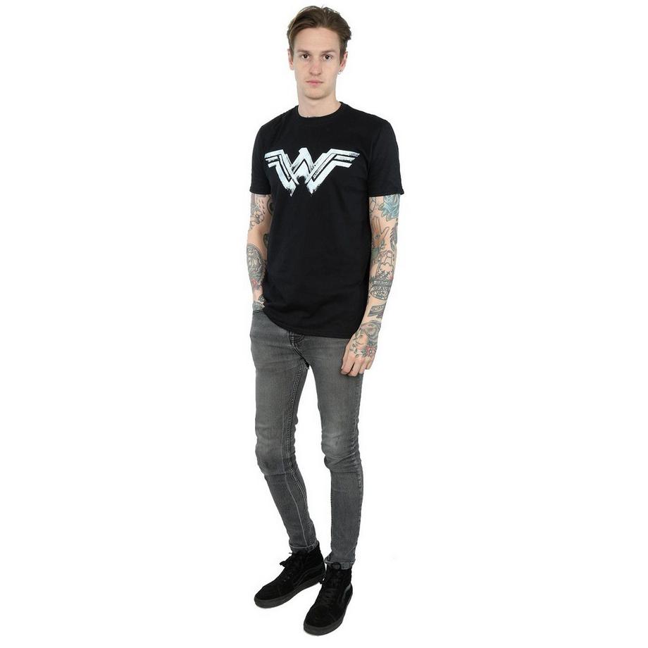 DC COMICS Wonder Woman Distressed Logo T-Shirt  